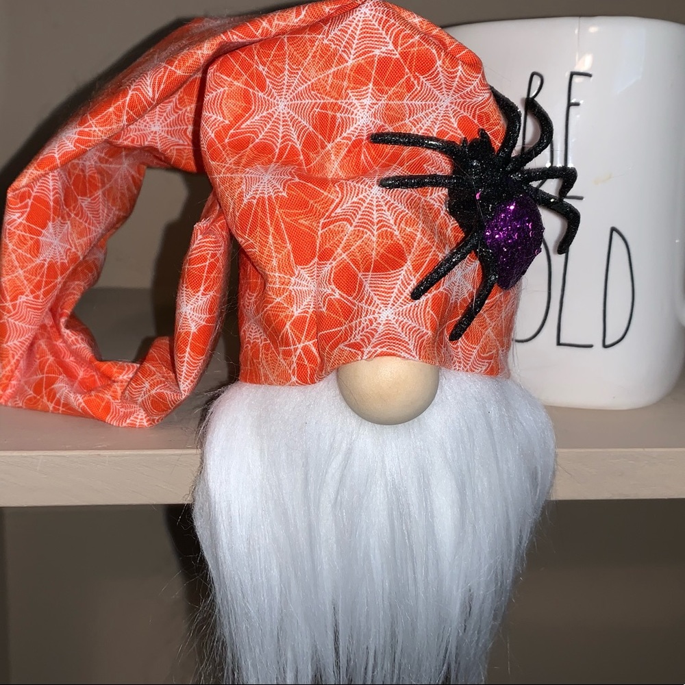 Handmade Spider Web Halloween Spooky Gnome